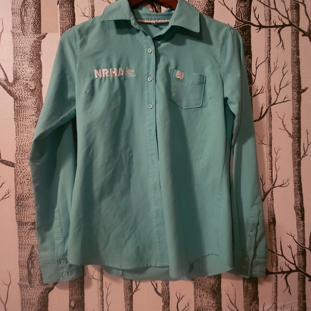 Cinch Women's Teal Button Down Shirt